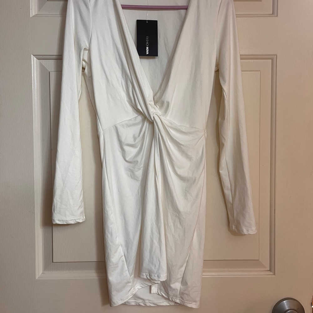 Fashion Nova Flattering White Mini Dress